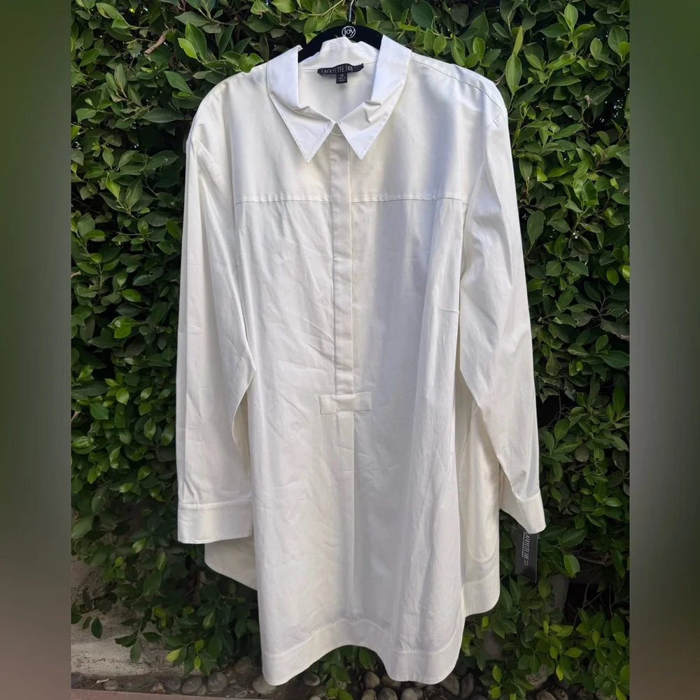 Lafayette 148 white tunic with pockets - Picture 1 of 5
